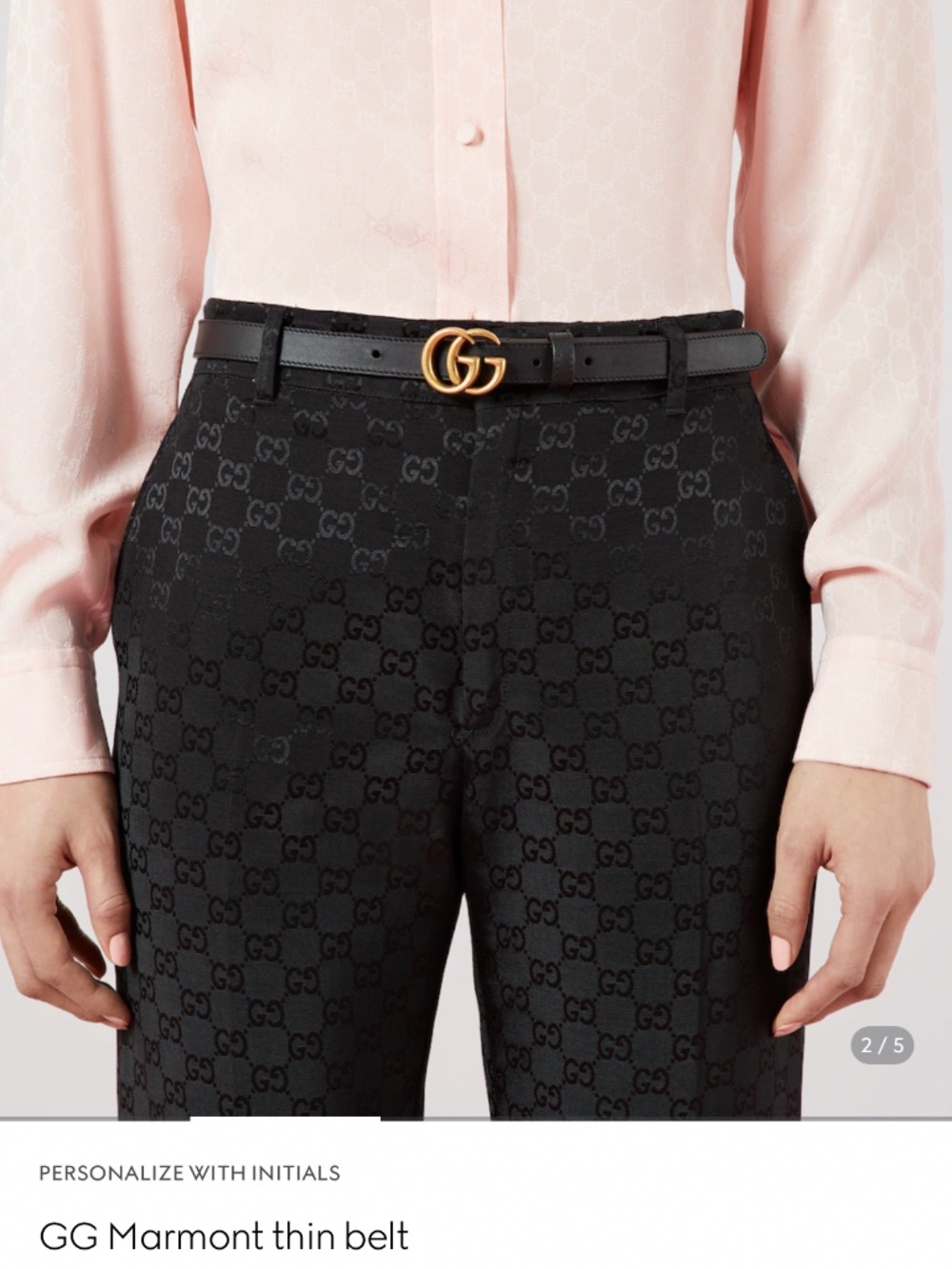 Gucci, thin black belt